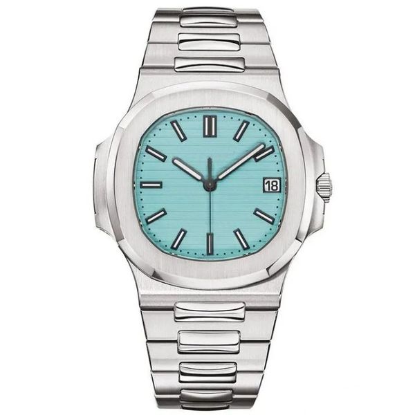 

2022 factory mens automatic mechanical watches silver strap blue gold watch stainless waterproof wristwatch montre de luxe watches, Slivery;brown