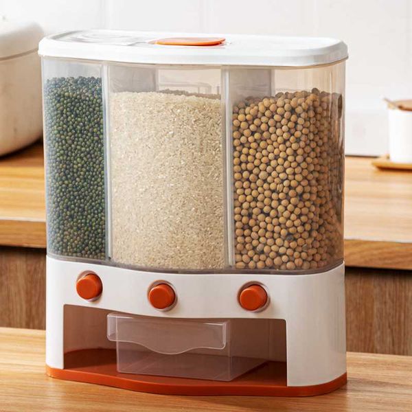 

storage bottles & jars rice bucket kitchen food automatic metering insect-proof and moisture-proof sealed household nano-box