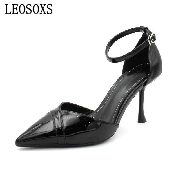 

dress shoes women's high heels non-slip sandals spring and summer elegant casual word band pointed, Black