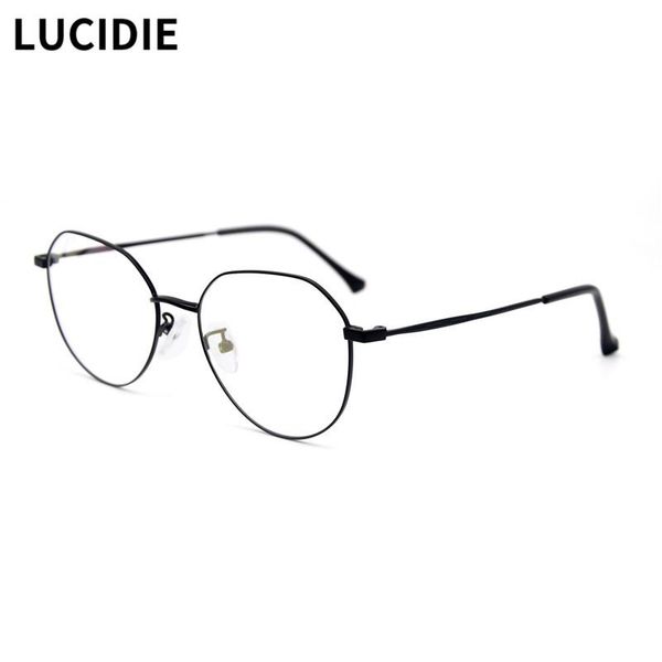 

fashion sunglasses frames lucidie polygon men glasses clear lens frame women myopia optical eyewear square eyeglasses female oversized spect, Black