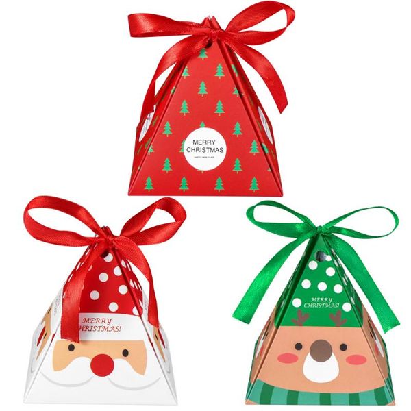 

yeahibaby 15pcs christmas candy boxes santa claus elk and tree gift chocolate goodies containers holiday party wrap