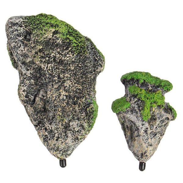 

decorations aquarium ornament artificial resin coral floating moss stone decor natural habitat decoration for fish tank landscape