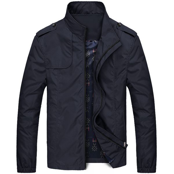 

Autumn men's jacket Korean slim fit youth casual thin top, Black;brown