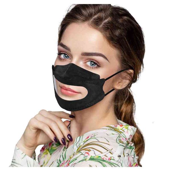 

masks fashion protec face for women men clear transparent anti-dust adjustable deaf mute mouth s masque no decoration