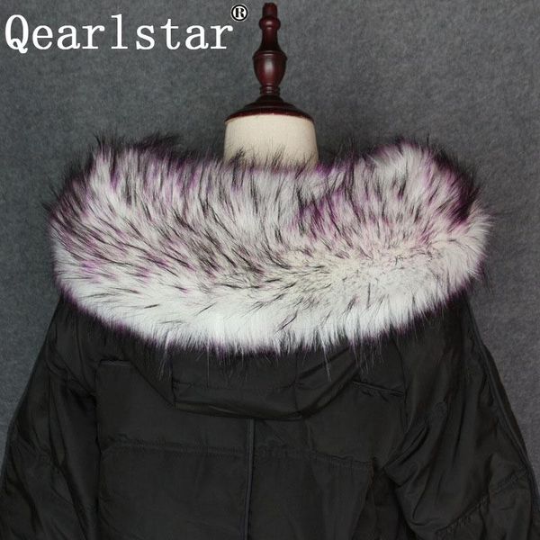 

scarves qearlstar women fur collar fashion luxury super big faux fux men kids jackets decor 50/60/70/80/90cm fy504, Blue;gray