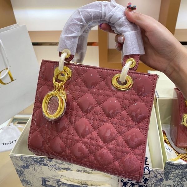 

casual handbag d dice di2021 fashionable h-held bag with small fragrance patent leather9aia