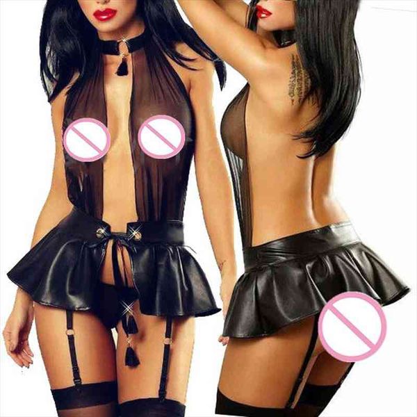 

latex erotic dress lingerie role play cosplay women porno baby doll erotic lingerie pu costumes lenceria underwear, White