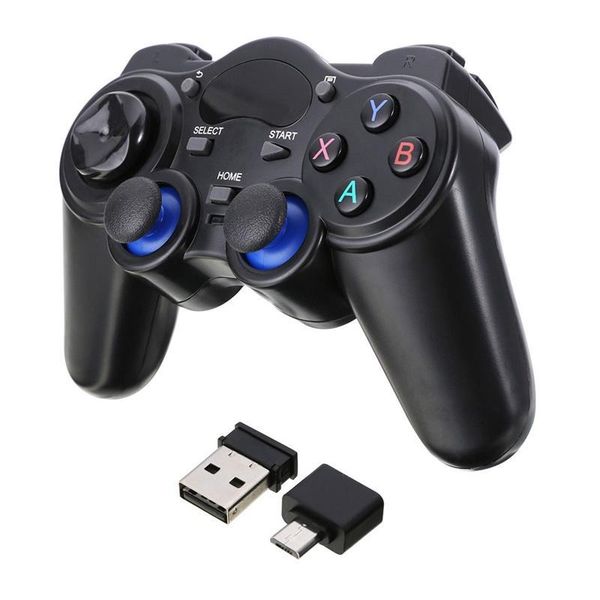 

game controllers & joysticks 2.4g wireless gaming controller for pc computer android mobile phone tv box smart no vibration gamepad joystick