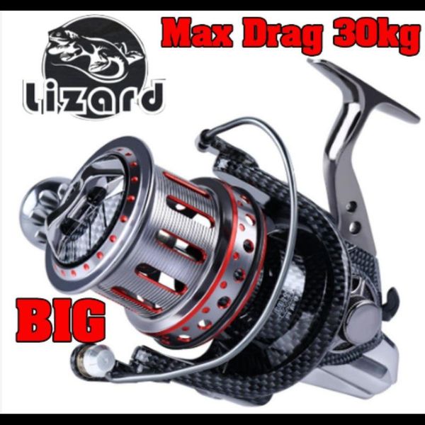 

lizard 8000-12000 10+1bb one way bearing spinning reel carp fishing all metal spool trolling baitcasting reels