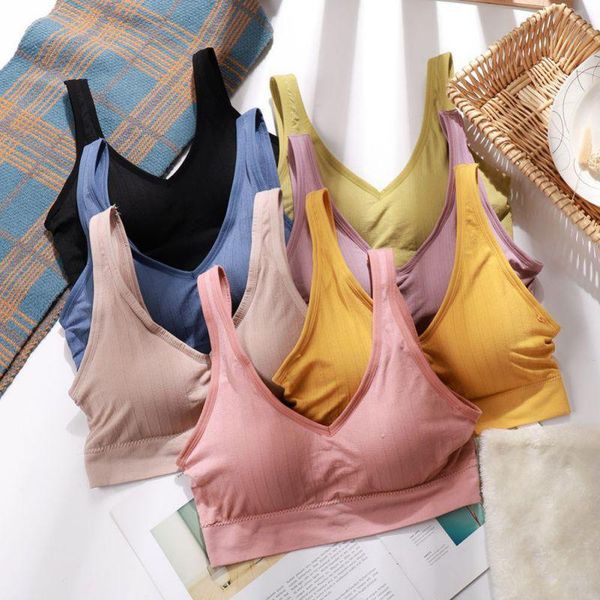 

bustiers & corsets women seamless sports bras solid padded gym running female fitness sport underwear ladies tube, Black;white