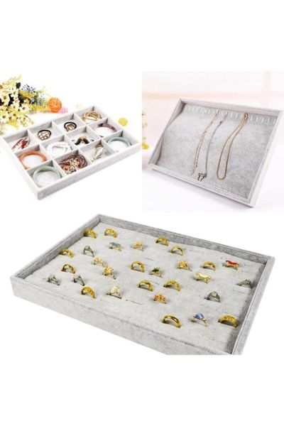 

drawer triple set ring-earring-necklace tray 473406020 bath accessory