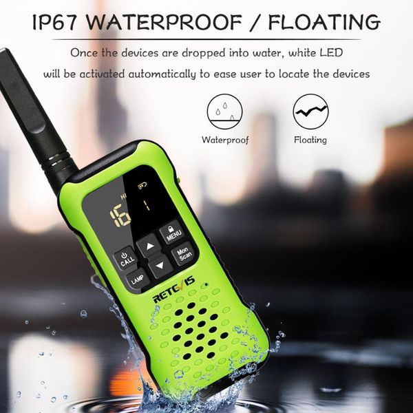

walkie talkie retevis rt649p/rt49p 2pcs ip67 waterproof floating usb charging noaa outdoor radio comunicador