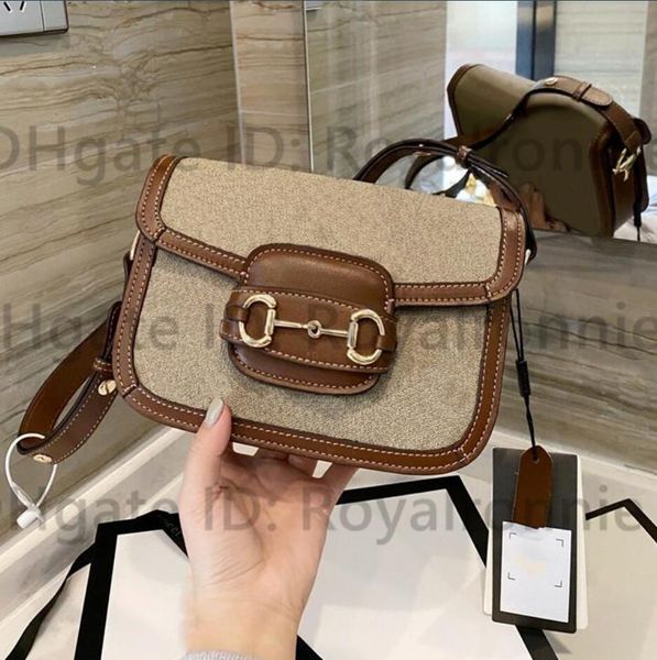 

luxurys bags fashion designers crossbody printed handbags saddle womens real leather 2021 ladies cross body shoulder bag purse 1955 handbag