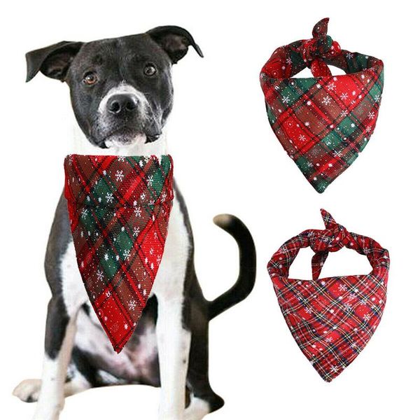 

dog collars & leashes christmas adjustable pet cat puppy neck collar harness w/ scarf bandana triangular neckerchief fashion bib grooming