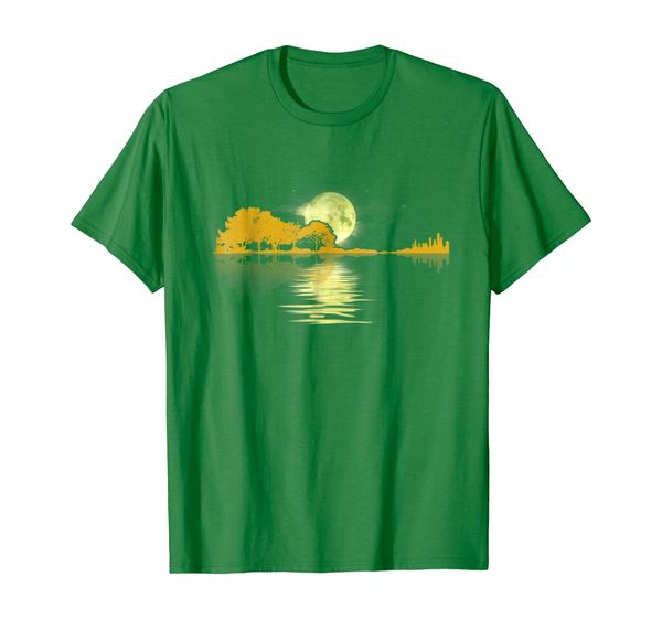 

guitar lake shadow love guitar t-shirt, White;black