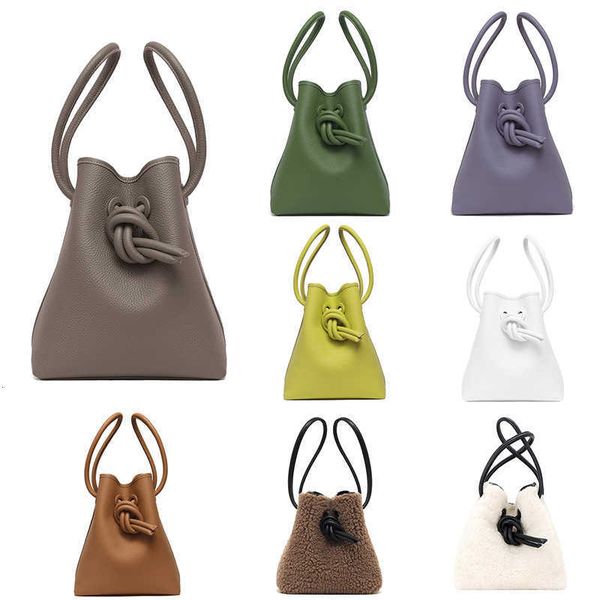 

leather bucket bag in spring and summer purse