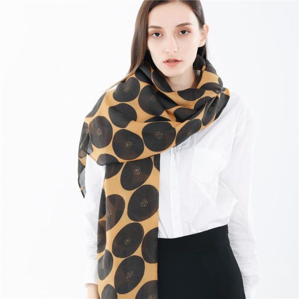 

scarves arrival fashion spring/autumn/winter scarf women cotton linen tassels big dots all-match temperament shawl neck decoration, Blue;gray