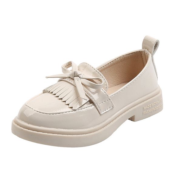 

2021 autumn spring new girls shoes children leather shoes tassels fringes soft pu patent leather kids flats oxfords soft loafers, Black;grey