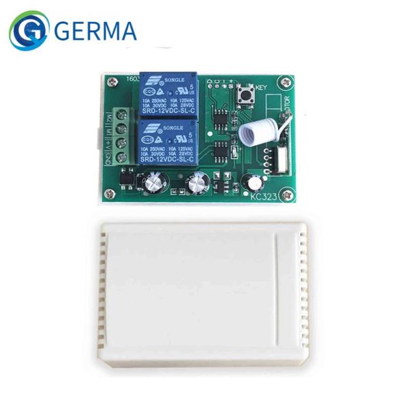 

433mhz dc 12v universal wireless remote switch 2ch rf relay receiver smart home automation module for garage gate controlers