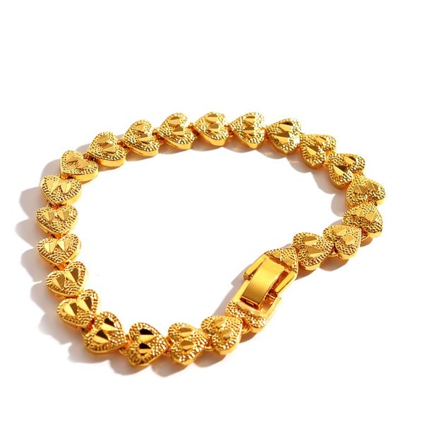 

women's 24k gold plate hollow flower charm bracelets njgb068 fashion women gift yellow gold plated bracelet, Golden;silver