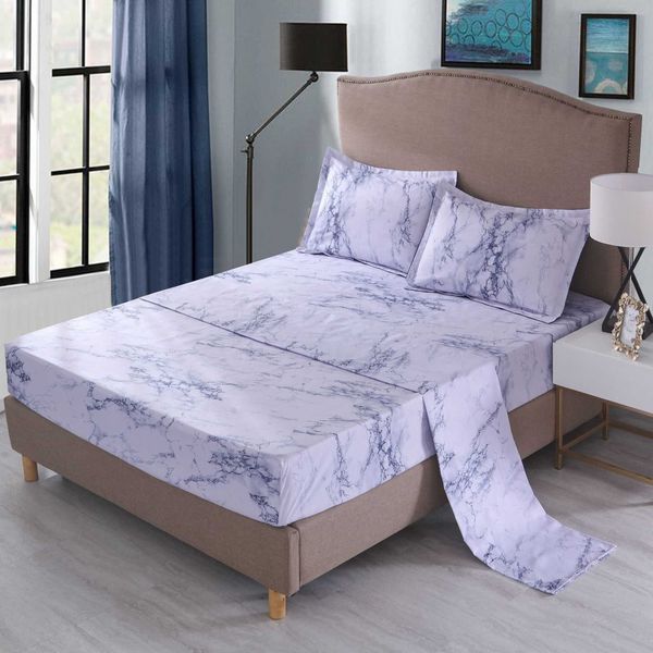 

home textile bedding stone pattern fitted sheet four piece set