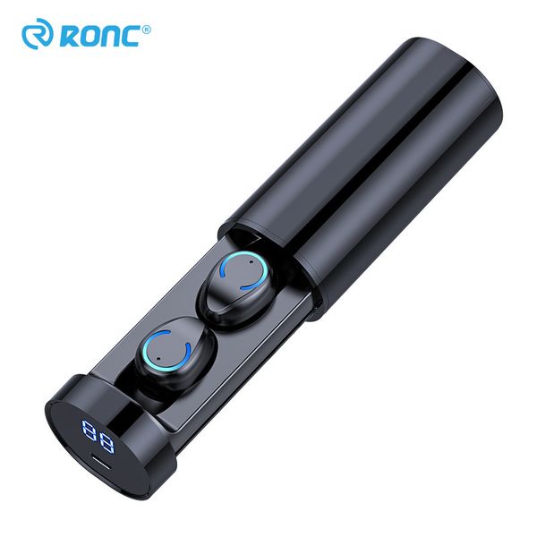 

f9-6 tws mini portable stereo headphones sports music in ear bluetooth wireless earphones handsheadset led smart display column earbuds