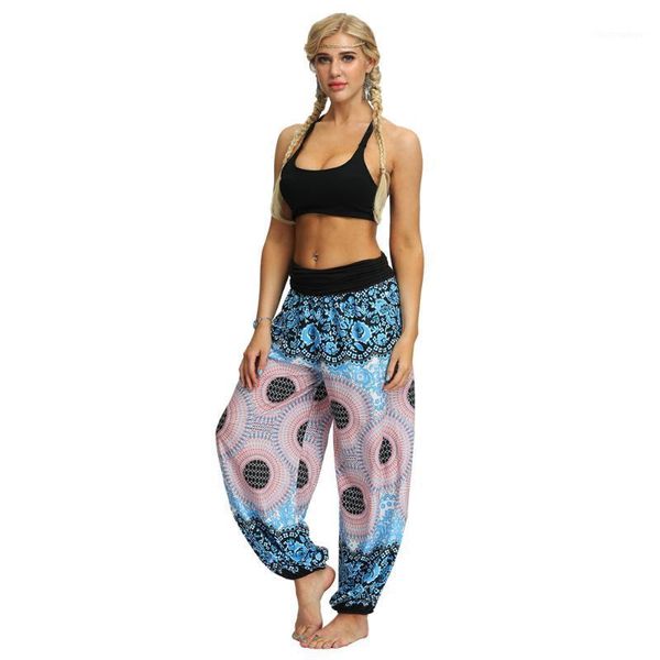 

women's pants & capris women harem boho chic sarouel high waist loose vacation beach wear trousers female summer print hippie, Black;white