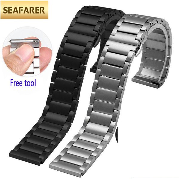 

watch bands alternative garmin ming apac vivomove stainless steel with men and women 20mm, Black;brown