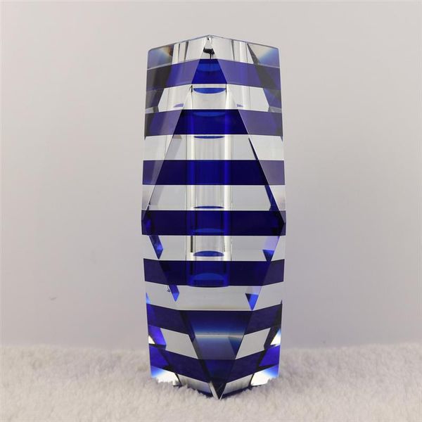 

link, chain 15*7.5cm crystal vase black /blue color for home decoration