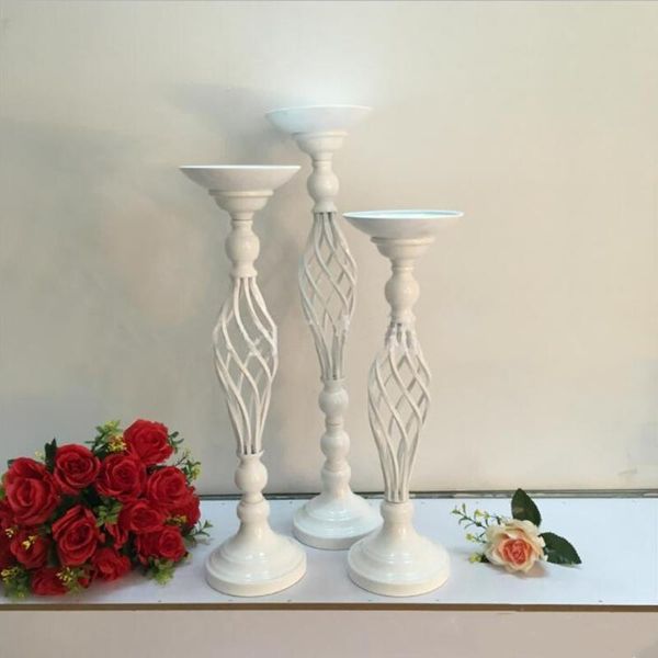 

party decoration white metal and candelabras/white candle holder for wedding