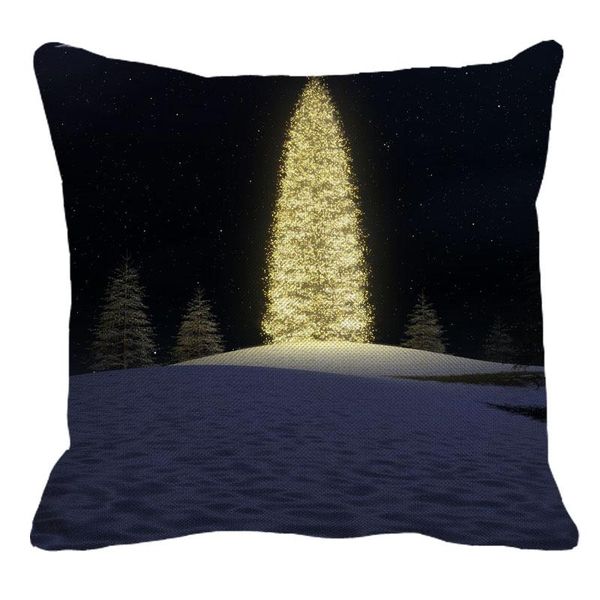 

45cmx45m cartoon christmas tree pattern linen comfortable cushion cover home sofa decorative pillow yh172 cushion/decorative