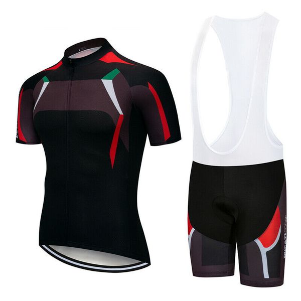 

2021 mens cycling jersey race fit gel padded bike mtb bib shorts, Black;red
