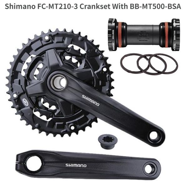 

bike heels & chainwheels hollowtech fc-mt210 9 speed crank crankset bicycle parts 170 36-22t 40-30-22t 44-32-22t