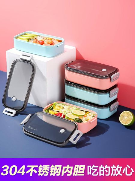 

dinnerware sets 304 stainless steel insulated lunch boxes for office workers can heat children's and pupils' boxes.