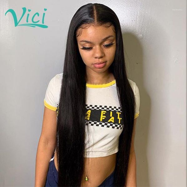 

13x6 lace front wig straight human hair wigs with baby 180 density glueless brazilian remy wigs1, Black;brown