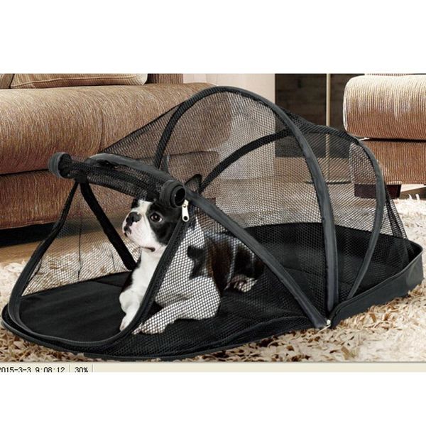 

dog houses & kennels accessories folded tent house cage for small dogs cat net cats outdoor kennel pet puppy anti-mosquito tents supplies