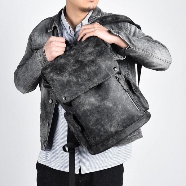 

backpack men street trend high capacity student computer retro leisure travel