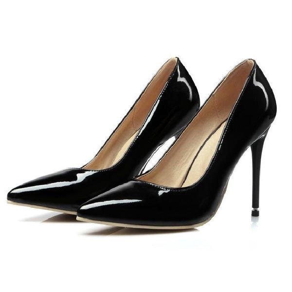 

dress shoes single female pointed high-heeled autumn thin heel women's, Black