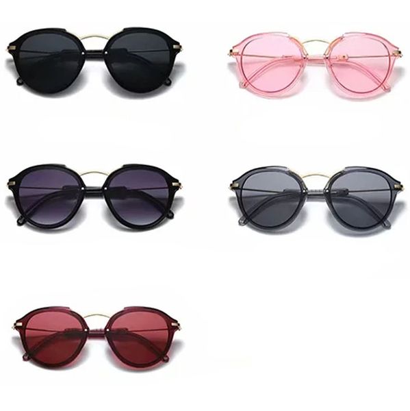 

transparent retro round sunglasses for women men sun glasses classic sunglass eyewear goggles pink literary elegant ocean lens, White;black
