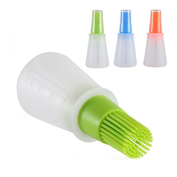 

tools & accessories food grade portable silicone oil bottle with brush kitchen for baking bbq grill pancake