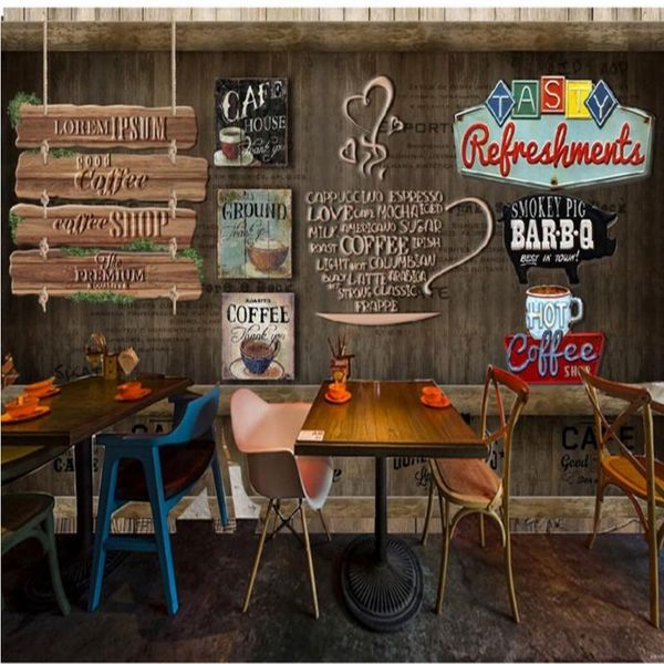 

wallpapers drop po wallpaper custom coffee bar backdrop western restaurant cafe dessert shop mural
