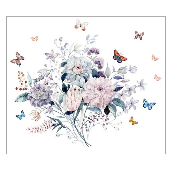 

wall stickers removable butterflies flower sticker glass bedroom decorative decal