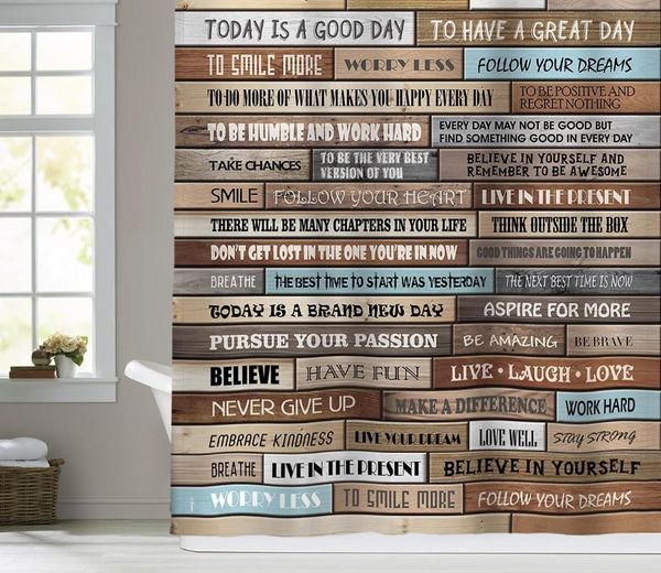 

shower curtains sunlit motivational inspirational happiness quotes for courage be awesome poster print rustic wood cabin curtain teak
