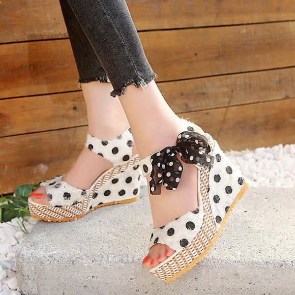

womens fashion open toe ankle platform wedges shoes ladies roman sandals buty damskie mujer 669, Black