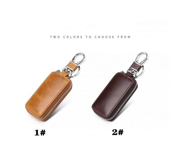 

european and american fashion car key chain men's leather car key chain, Silver