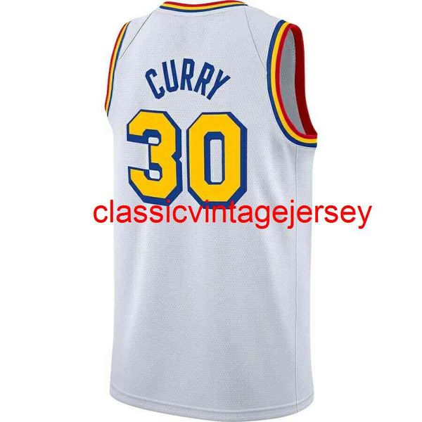 Uomo Donna Youth Stephen Curry Hardwood WHITE Swingman Jersey Ricamo Personalizzato Qualsiasi Nome Numero XS-5XL 6XL