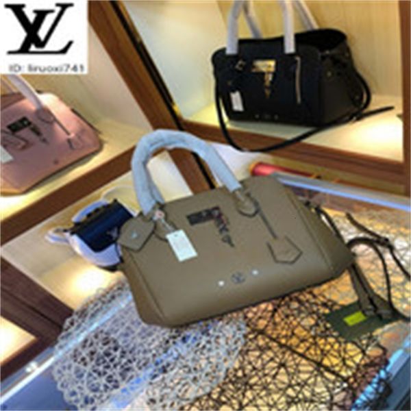 

brand designer luxury y980 m54348 lady style lock handbag dark khaki women handbags iconic bags handles shoulder bags totes cross body b, Red;black