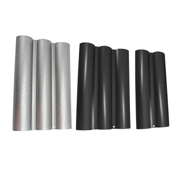 

baking moulds nonstick perforated baguette pan 3 wave loaf bake mold toast cooking bakers gutter oven toaster for french bread