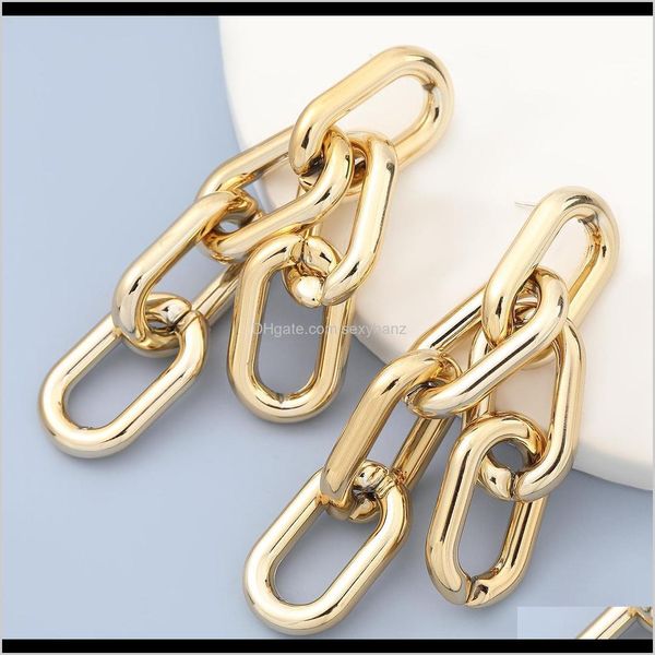 

& chandelier jewelry delivery 2021 big dangle exaggerated high polished gold geometry vintage drop earrings women year christmas gift xbd2q, Silver