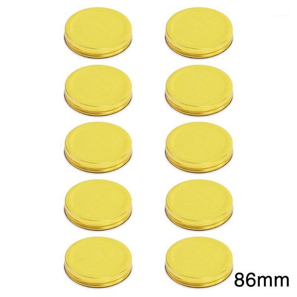 

10pcs leak proof tinplate storage caps reusable mason jar rustproof regular mouth sealing home canning lids universal bottles & jars